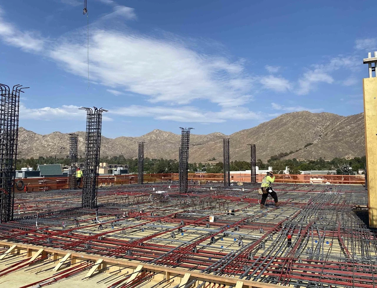 Post-tension concrete system prepared for inspection